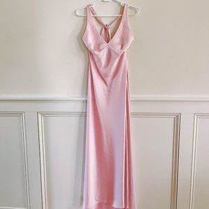 BCBG MAX AZRIA PINK HALTER MAXI DRESS SIZE 8
